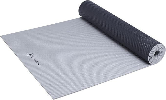 Gaiam Solid Color Yoga Mat, Non Slip Exercise & Fitness Mat for All Types of Yoga, Pilates & Floor Exercises - Bloomnest