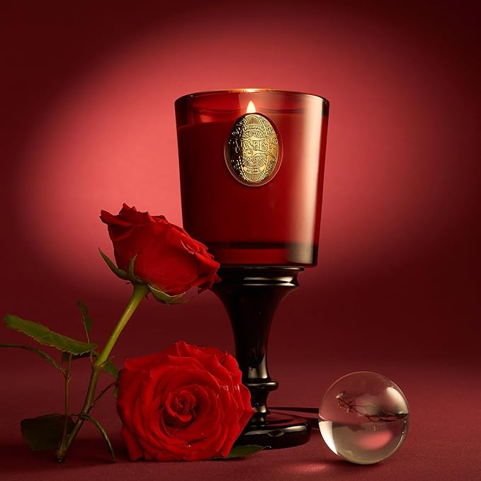 M&SENSE Natural Strong Soy Candle | Red Camellia & Vivid Red | 9.2 oz, 50H Burn Time | Luxury Scented Candle for Relaxation, Gifting, Home Décor | Ideal for Bedroom, Office, Party Ambiance - Bloomnest