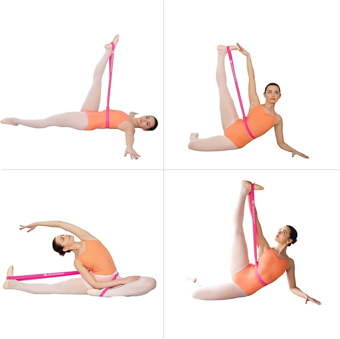 Zenmarkt Ballet Stretch Bands for Flexibility and Strength - Stretch Bands Ideal to Have as Dance Equipment in Every Competition - Suitable for Gymnastics, Cheerleading, and Pilates Training - Bloomnest