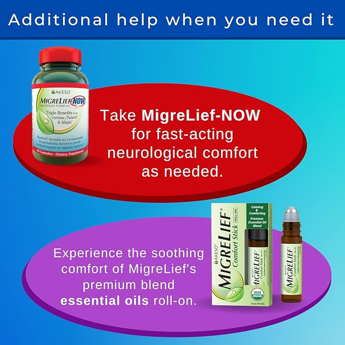 MigreLief Comfort Stick, Migraine and Headache Essential Oil Roll-On - Peppermint Lavender - 10ml - Bloomnest