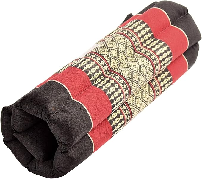 Zafuko Rollable Cushion - Organic Kapok Filling, use Rolled or Flat for Yoga and Meditation, Lightweight, Great car or seat Cushion - Bloomnest