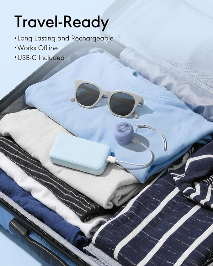 FLOWTUNE Sound Machine Flowtune White Noise Machine for Baby Adults, Mini Portable Sound Machine for Travel, 6H Timer, 18 Soothing Sleep Sounds Gift (Purple) - Bloomnest