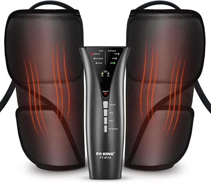 FIT KING Leg Massager with Heat Air Compression Calf Massager for Circulation Helpful for Pain Relief RLS Edema and Relaxation - Great Gift for Wife Mom - Bloomnest