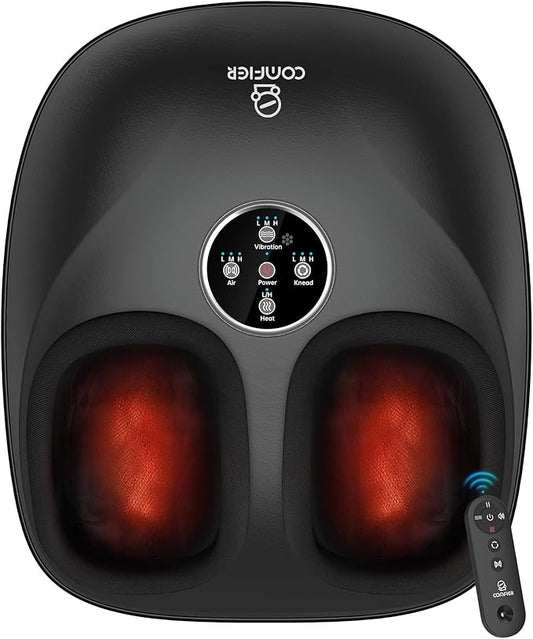 COMFIER HSA Eligible Shiatsu Foot Massager Machine with Heat, FSA Foot Massager for Neuropathy Plantar Fasciitis, Deep Kneading Feet Massager with Heat,Up to Men Size 13, Christmas Gifts for Men Women - Bloomnest