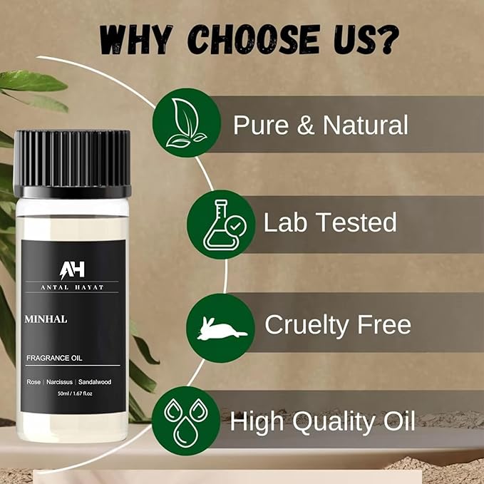 Hotel Scents Diffuser Oil Minhal 50ml - Iris de Nuit Inspired Scent - Luxury Home Fragrance Oil with Rose, Narcissus, Patchouli - Home Luxury Scents Refill for Diffusers - Premium Aroma Oil Refill - Bloomnest