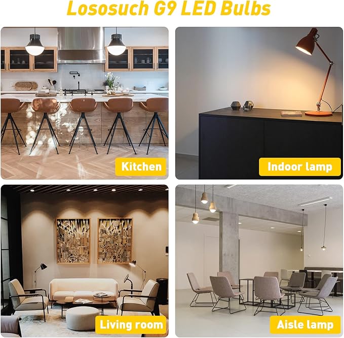 Dimmable G9 Led Bulbs 3W 4000K Neutral White (G9 Halogen 20W 25W 30W Equivalent) AC120V 0-100% Dimming G9 Led Bulbs for Chandelier Ceiling Pendant Lighting, No Flicker, 4-Pack - Bloomnest
