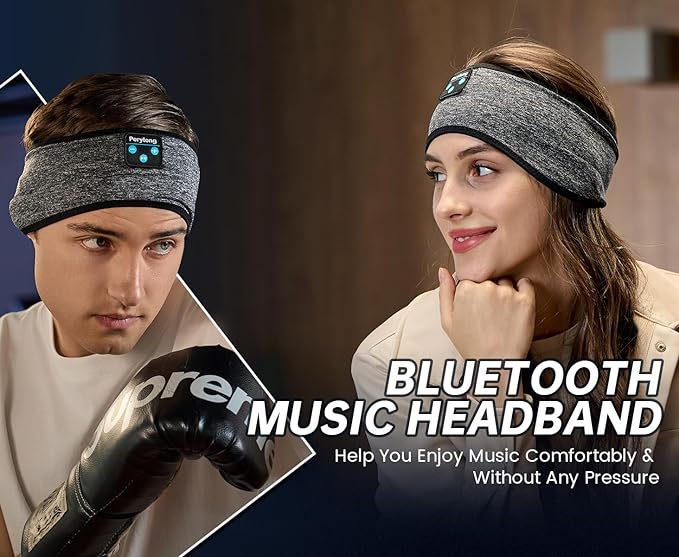 Perytong Headphones Headband for Sleep, Sleep Headphones Soft Sleep Earbuds Bluetooth Headband Over On Ear Headphones,Gifts for Women Man Mothers Fathers Day Birthday Christmas Valentine's Day - Bloomnest