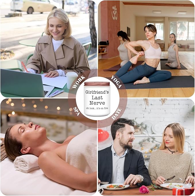 Homsolver Gifts for Girlfriend from Boyfriend, Valentines Birthday Mothers Christmas Anniversary Day Gifts for Girlfriend Fiancee, Romantic Scented Candles