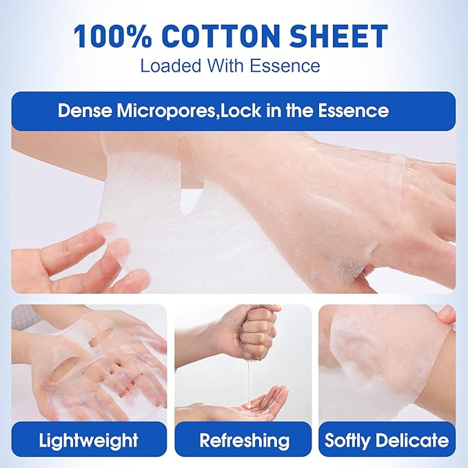 72 Pack Collagen Face Masks Skincare Set for Women, Hydrating & Moisturizing Face Mask for Skin Care, Bulk Sheet Face Masks for All Skin Types, Spa Party Gifts for Women - Bloomnest