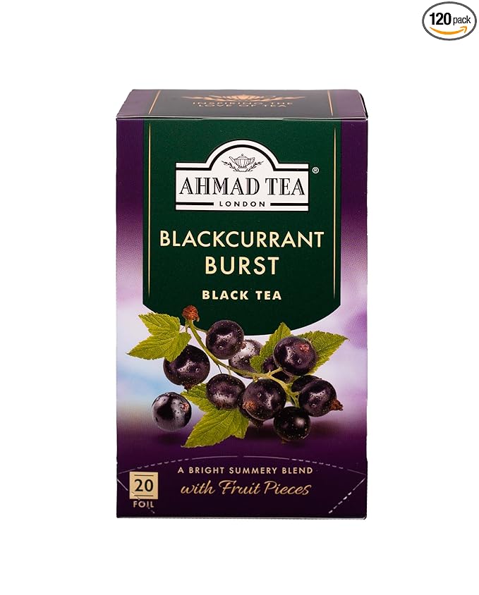 Ahmad Tea Blackcurrant Burst, 20 Count (Pack of 6) - Bloomnest