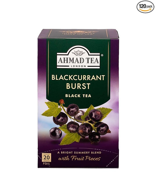 Ahmad Tea Blackcurrant Burst, 20 Count (Pack of 6) - Bloomnest