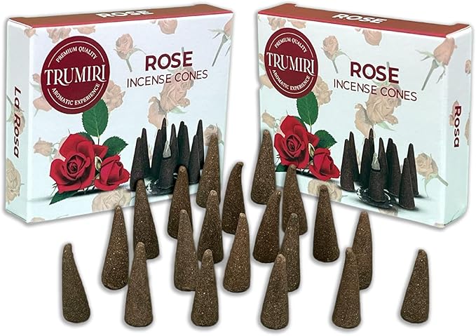 Rose Total 20 Cone Incense - Dual Pack of 10 TRUMIRI