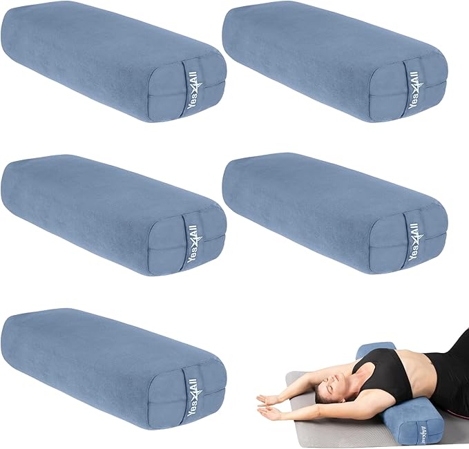 Yes4All Triple-Layer Sponge Yoga Bolster Pillow for Restorative Yoga & Meditation - Versatile Yoga Support Pillow, Balance & Poses Modification - Bloomnest