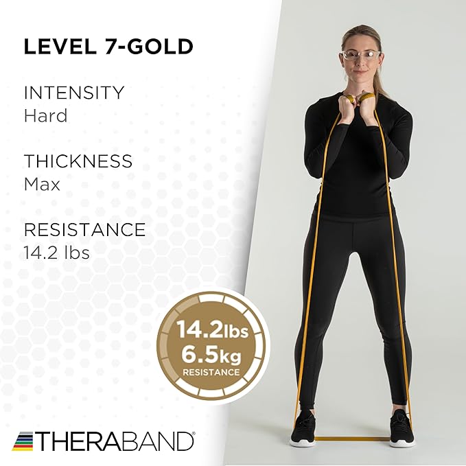 THERABAND Resistance Band, Black, Special Heavy, 50-Yard Roll, Latex Elastic Band for Exercise - Bloomnest