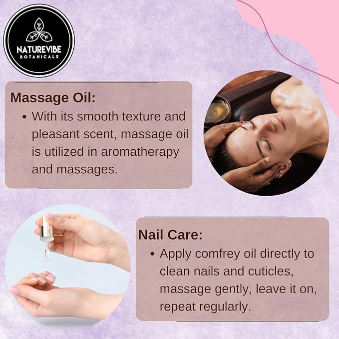 Naturevibe Botanicals Comfrey Oil 32 Ounces | 100% Pure and Natural | Great for Skin Care and Hair Care - Bloomnest