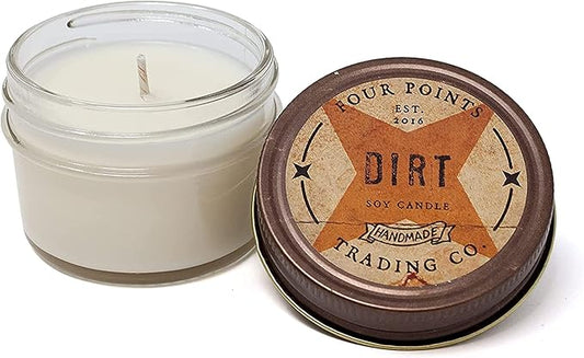 Dirt Scented Candle, 4 Oz. Handcrafted Soy Wax Candles for Men & Women, Fragrant Aromatherapy Candle with Jar, Unique Room Scents, Relaxing Home Essentials for Mom, Daughter or Friend - Bloomnest