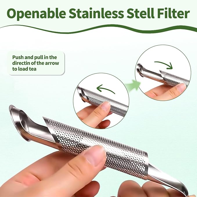 5 Pack Stainless Steel Tea Infuser with Handle, Extra Fine Mesh, 304 Stainless Steel for Loose Leaf Tea, Spices, Seasonings (5 Pack) - Bloomnest