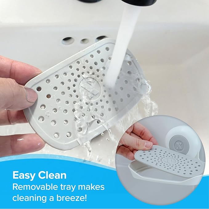 SlipX Solutions Strong Hold Soap Saver, Suction Cup Soap Holder, Must Have Universal Kitchen & Bathroom Shower Accessories, White - Bloomnest