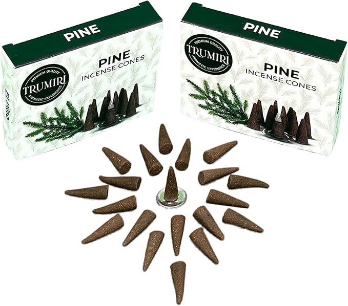 Pine Incense Cones - 60 Cones (6 Packs of 10) - Scented Incense TRUMIRI