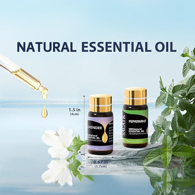 50 Pcs Essential Oils by SACATR Natural Essential Oil Set -Essential Oils Gift Set for Diffuser, Home Care, DIY Candle and Soap Making(50 * 5ML) - Bloomnest