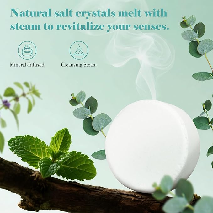 W&E Choice Shower Steamers Aromatherapy 18 Pcs- Shower Bombs Birthday Gifts for Women, Eucalyptus Mint Essential Oils for Daily Relaxation & Stress Relief, Christmas Gift for Women, Mom, Wife - Bloomnest