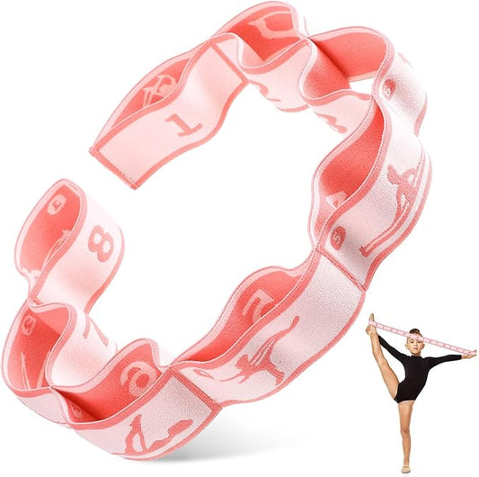 Stretch Strap for Kids Elastic Gymnastics Stretching Ballet Dance Band with 8 Loops Adjustable Exercise Training Resistance Strap for Children Stuff Pilates Latin Yoga Equipment - Bloomnest