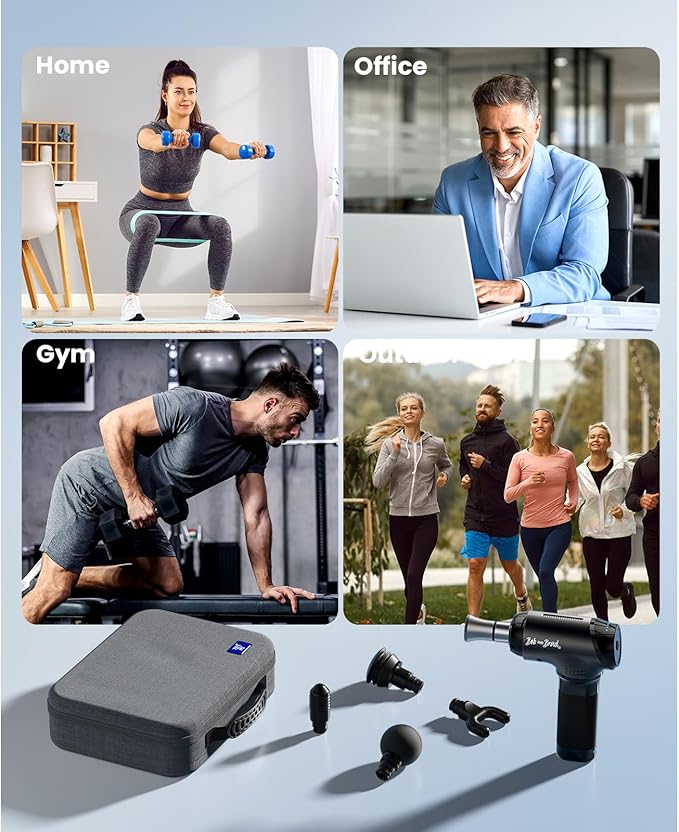 BOB AND BRAD T2 Max Massage Gun Deep Tissue with Metal Head, Professional Muscle Massage Gun Portable Percussion Electric Massager for Athletes for Home Gym Pain Relief - Bloomnest