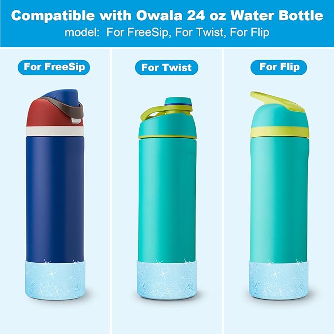 Silicone Boot for Owala Water Bottle 24 oz 32 oz 40 oz, Anti-Slip Protective Sleeve for FreeSip/Twist/Flip Stainless Steel Water Bottles Accessories BEONSKY