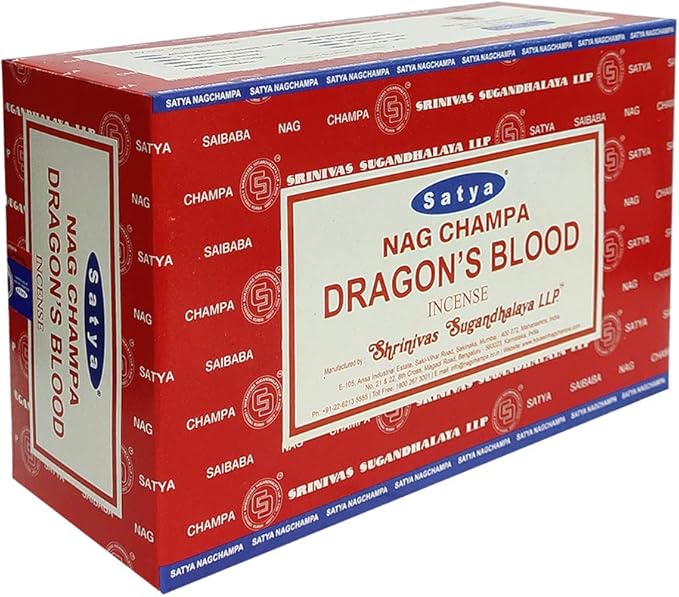 Dragon's Blood Incense Sticks and Incense Stick Holder Bundle Insence Insense Satya - Bloomnest