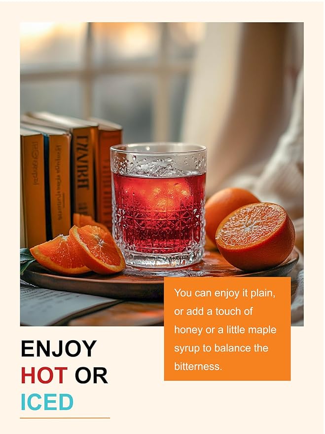 TeeLux Orange Spice Tea, Blended Rosehips with Cinnamon & Hibiscus, Refreshing & Soothing Taste, Caffeine Free, 50 Count - Bloomnest