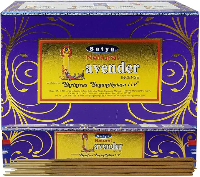 Natural Lavender Incense Sticks and Incense Stick Holder Bundle Insence Insense Satya - Bloomnest