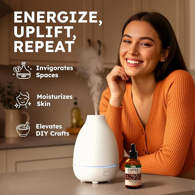 KUKKA Coffee Essential Oils - 1 Fl Oz - for Hair, Skin, Diffuser, Aromatherapy & DIY Soap Making Scent - Bloomnest