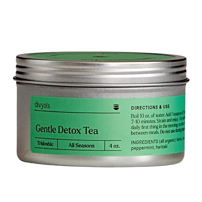 Divya's Detox Tea, Ayurvedic Herbal Tea with Gentle Cleansing Herbs, Helps with Digestion, and More, Caffeine Free, Organic, Non-GMO, Ayurvedic, Loose Leaf Tea - Bloomnest
