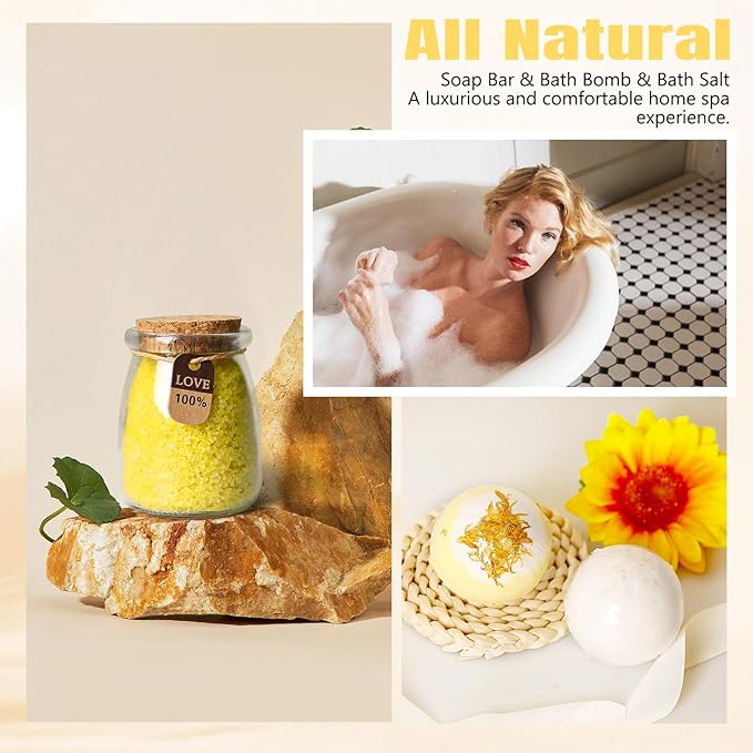 Birthday Gifts for Women, Unique Relaxing Spa Kit Gift Baskets for Women Self Care Gift Get Well Soon Christmas Gifts for Best Friends Sister Mom Her - Bloomnest