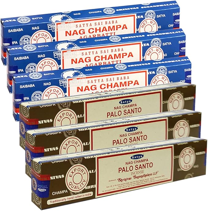 Nag Champa Palo Santo Incense Sticks & Holder Bundle Variety Pack from House of Satya Incense Sticks and Trumiri TRUMIRI