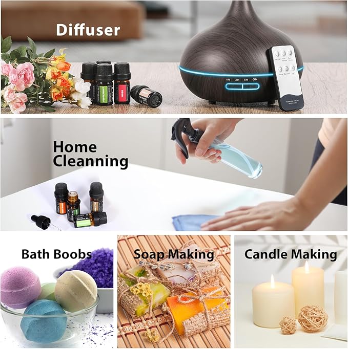 Premium Essential Oils Set - Pure Essential Oils-Perfect for Diffuser, DIY Candle and Soap Making（60x5 ML） - Bloomnest