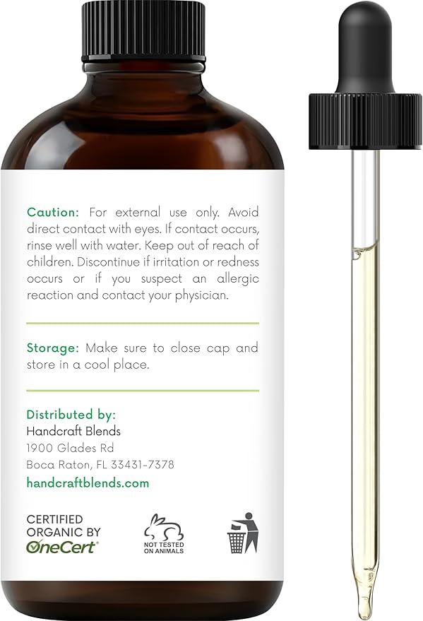Handcraft Blends Organic Peppermint Essential Oil – 1 Fl Oz – 100% Pure and Natural – Premium Grade Essential Oil for Diffuser and Aromatherapy HandcraftBlends