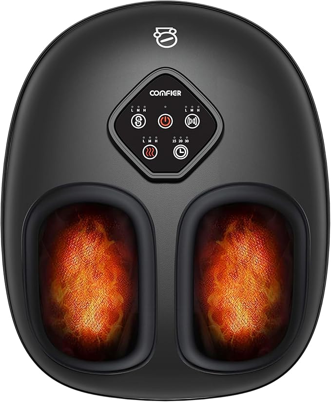 COMFIER 2025 Shiatsu Foot Massager with Heat,Compression,Kneading &Rolling,Foot Massager for Neuropathy,Plantar Fasciitis,Upgraded for Larger Feet Machine(Size 15),Home or Office, Christmas Gifts - Bloomnest
