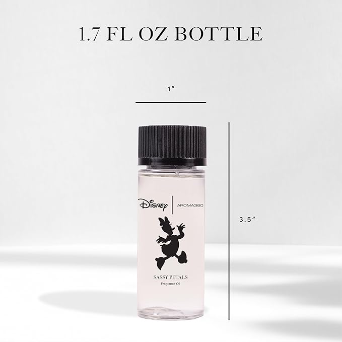 Aroma360 | Disney | Sassy Petals Fragrance Oil Blend | Daisy Duck | Luxury Aromatherapy Scent Diffuser Oil | Bergamot, Rose and Amber 1.7 fl oz, 50 mL - Bloomnest