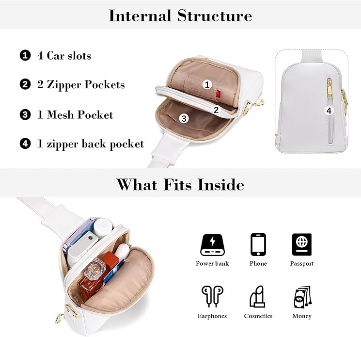 INICAT Small Sling Bag for Women Everyday & Travel Crossbody Bags Lightweight Cross Body Purses Vegan Leather - Bloomnest