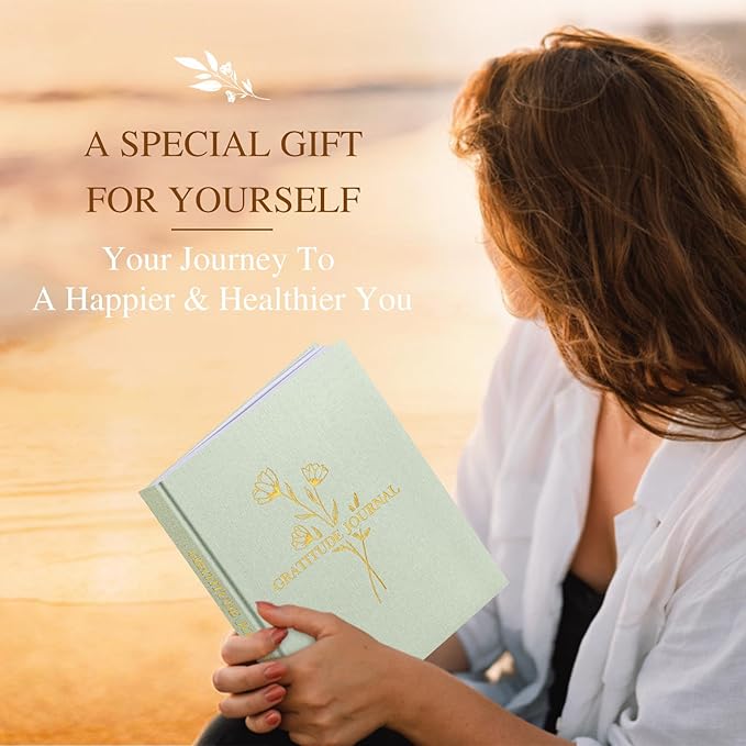 Lanpn Daily Gratitude Journal for Woman Men, 4 Month Mindfulness & Affirmation Planner, 7.8"x9.2" The 5 Minute Grateful Diary, Guided Reflection with Positivity Prompts Undated Notebook, Sage Green - Bloomnest
