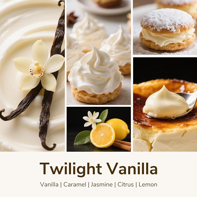 Goodpick Twilight Vanilla Scented Candles, Citrus & Floral Candles for Home, 22oz Soy Wax, 120hrs Creamy Vanilla, Bedroom Gift - Bloomnest