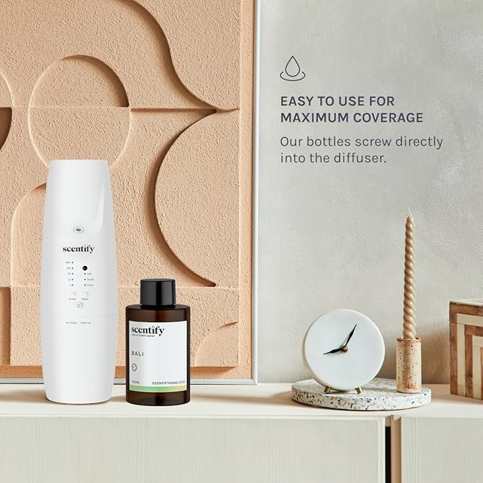 Scentify Bali Aroma Oil Refill Scent for Oil Diffusers - Lemon, Green, Amber, Musk, Woody Scents - Luxurious Relaxing Aromatherapy Diffuser Fragrance 100ml, 3.38 oz - Bloomnest