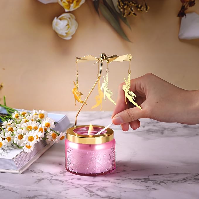 Rotatable Candle, Birthday Gifts for Women, Vanilla Cream Scented Candles Anniversary Christmas Thanksgiving, Unique Butterfly Gifts Best Girl, Friends,Mom, Pink - Bloomnest