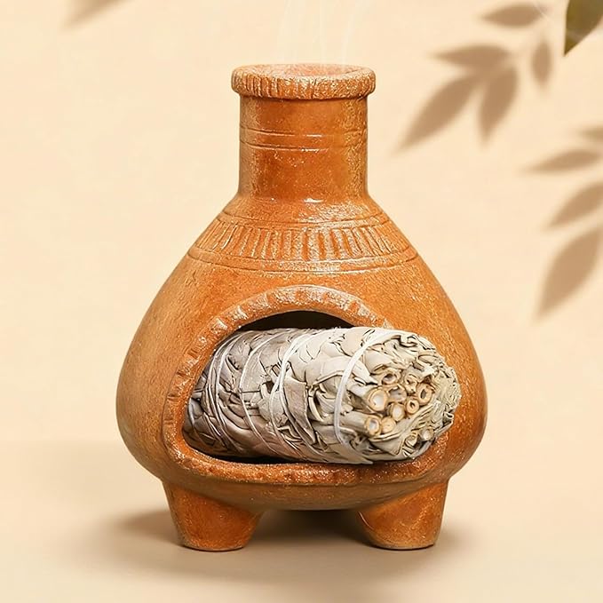 YYW Palo Santo Holder - Ceramic Incense Burner for Wood Sticks, Sage, Ash & Cones - Handcrafted Meditation Gift - Bloomnest