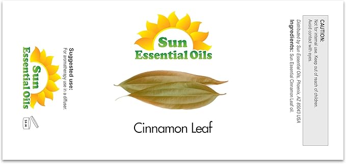 Sun Essential Oils Cinnamon Leaf Essential Oil 16oz for Diffuser, Aromatherapy, and Calming - Bloomnest