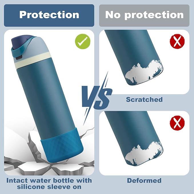 Silicone Boot for Owala Water Bottle 24 oz 32 oz 40 oz, Anti-Slip Protective Sleeve for FreeSip/Twist/Flip Stainless Steel Water Bottles Accessories BEONSKY