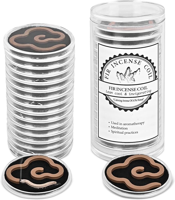 Balsam Fir Incense Coil - Calming Aroma of a Fir Forest(Contains 15 Pcs) FOUCILO
