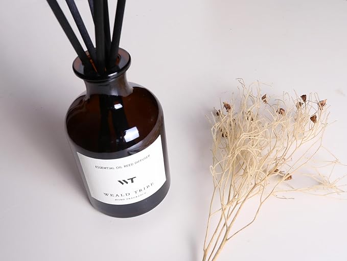 WEALD TRIBE Flower Reed Diffuser Set Clean White Linen Scent for Bathroom Air Fresheners | 4.0 fl oz Essential Oils with Sticks Home Fragrance Defusers | House Bedroom Office Shelf Decor & Gift - Bloomnest