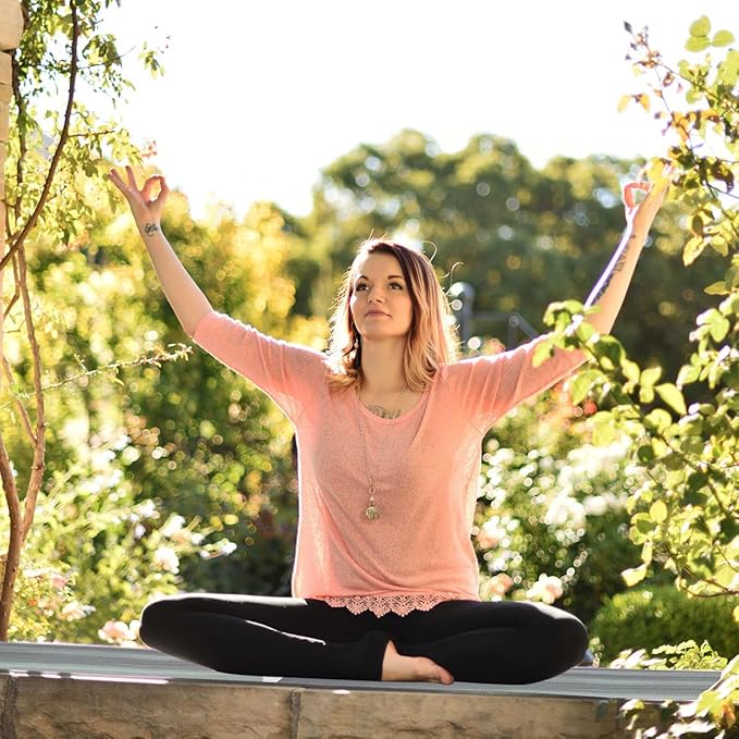 Hugger Mugger Nature Ultra Yoga Mat - Unique Variegated Design, Extra Cushion, Durable, Sticky and Grippy, Stable Non-Slip Surface, Lightweight - Bloomnest